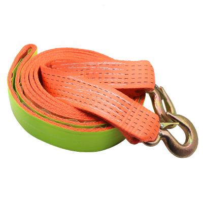 China Strong toughness Tighten cargo straps with trailers Trucks with fluorescent straps Car universal emergency tow ropes Tow ropes for sale