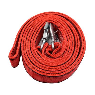 China Strong toughness Heavy Duty Strong Car Tow Rope Car Emergency Tools Tow Rope With Hook for sale