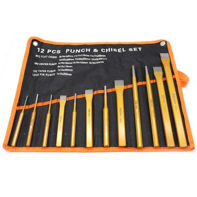 China Processing engraving Set of 12 alloy steel chisels hand tools punch chisels for sale