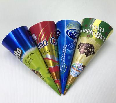 China Custom Printed Ice Cream Food Grade Ice Cream Cone Sleeve for sale