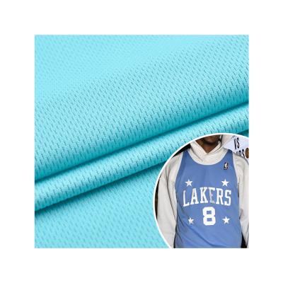 China 130GSM Memory Knitted Sports Shirts Bird's Eye Moisture Absorption Quick Dry Mesh Fabric For Sportswear for sale