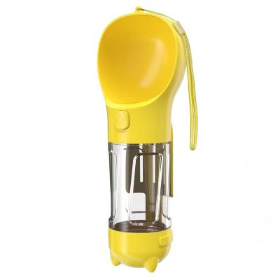 China Hot Selling Automatic Dog Drinking Bottle Portable 4 Squeeze In 1 Pet Water Bottle Dispenser For Travel Outdoor Feeding Bottles for sale