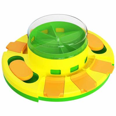 China 2022 New Pet Jigsaw Puzzle Dog Training Hub Viable Bowl Wheel Pet Leaking Bowl for sale