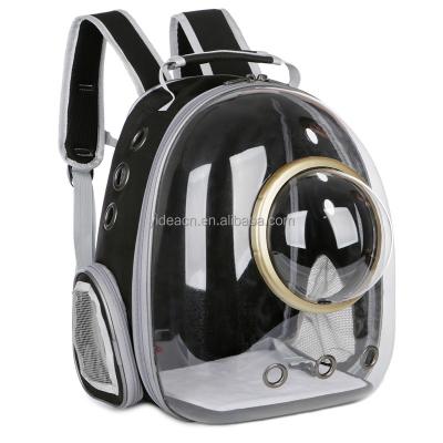 China Convenient Travel/Walking Transparent Breathable Cat Pet Backpack Viable Fashion Design Carrier Bag for sale