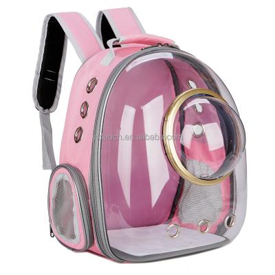 China Comfortable Design Pet Cat Viable Transparent Breathable Travel/Walking Backpack Kit Carrier Bag for sale