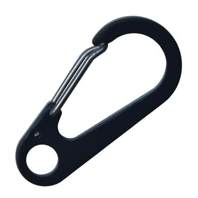 China Retail Industry Dropshipping Carabiner Hook 45mm Carabiner Clip Aluminum D-Shaped Key Chain Mount Carabiner For Outdoor Camping Hiking for sale