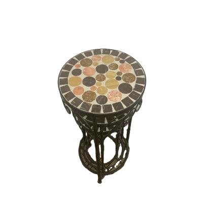 China Fashion contemporary cheap factory direct sales stand up set metal mosaic plant stand planter for sale