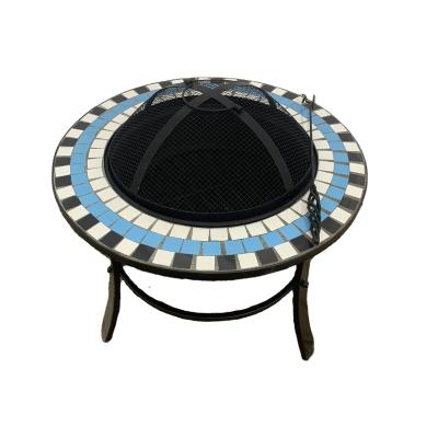 China Factory direct high quality traditional round outdoor slate garden top fire pit for sale