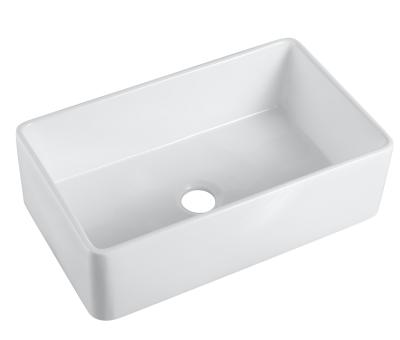 China Without Faucet Farmhouse Sink Apron White Kitchen Sink for sale