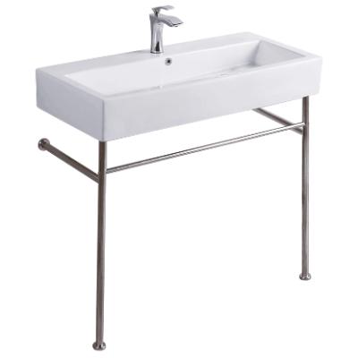 China Other Hand Wash Basin Ceramic Wash Basin With Stainless Steel Leg for sale