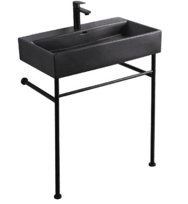 China Other Ceramic Bathroom Sink Black Sink Console for sale