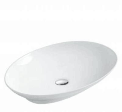 China Others 8061 Customized White Bathroom Vanity Ceramic Art Basin Vessel Wash Sink for sale