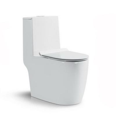 China HB-1360 Double-Flow Sanitary Ware One Piece Toilet With UF Seat Cover Round Bowl for sale