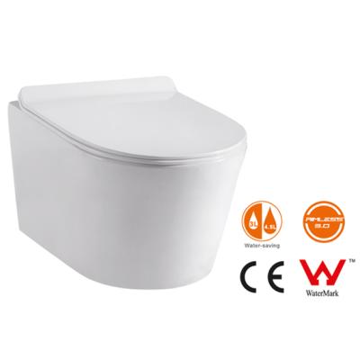 China Double-flux Ceramic Wall Hung Toilet Round Square Wall Mounted Toilet AB-0513 for sale