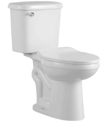 China Double-Flow White Color Sanitary Toilet Floor Mounted Two Pieces for sale