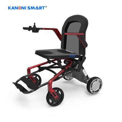 China Magnesium Alloy Power Wheelchair Portable Folding Electric Wheelchair for sale