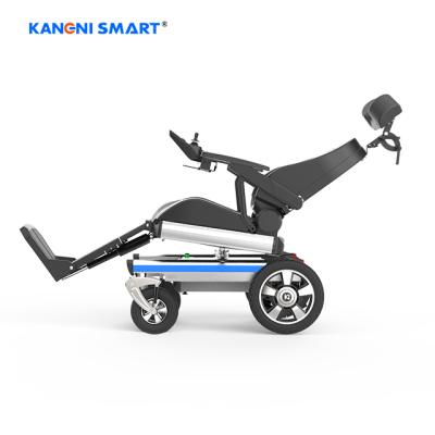 China Kangni Kmini Smart Cheapest Foldable Aluminum Alloy Power Reclining Wheelchair for sale