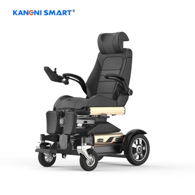 China Premium Aluminum Alloy KS1 Electric Power Wheelchair With Brushless Motor Electromagnetic Brake 12 Inch Tires for sale