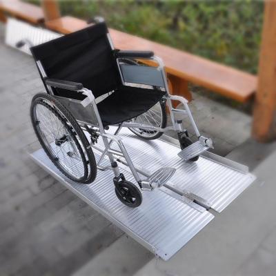 China Aluminum Alloy Wheelchair Ramp Handicapped Lightweight Portable Folding Loading Ramp for sale