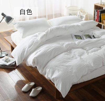 China 100% Blanket, Washable Cotton Fabric Comforter Bedding Textile Home Shopping Price Nondisposable Duvet Yarn Dyed Sheet Sets. for sale