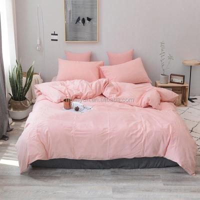 China Nondisposable 100% Cotton Washed To Chat Dyed Fabric Batiste Duvet Cover And Linen Sham Bedding Set for sale