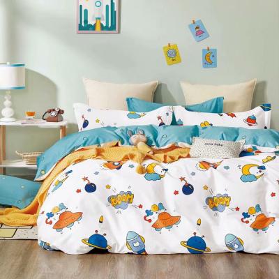 China 100% Cotton Single Size Kids Quilt Cover Sheet European And American Style Bedding Sets for sale