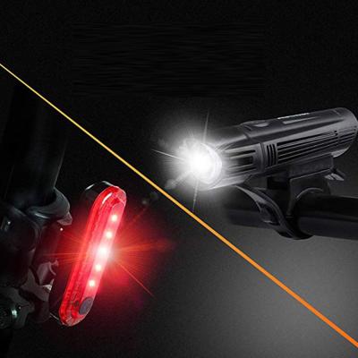 China Red Tail Front Light Waterproof 4 Modes USB Rechargeable Aluminum Alloy Led Bike Light Set Light With Taillight for sale