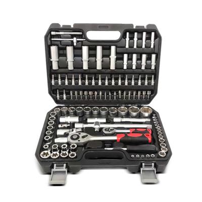 China Square VCAN 108pcs Fixed Universal Common Socket Bit Manual Wrench Set Household Wrench Socket Set Tool Kit for sale