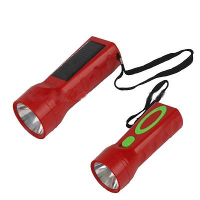 China Anfly 1 super bright LED rechargeable solar powered emergency flashlight for sale