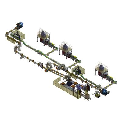 China Cigarettes XFB HUALIAN Full Automatic Closed Box Folding Packaging Carton Packing Line For Carton in production line for sale