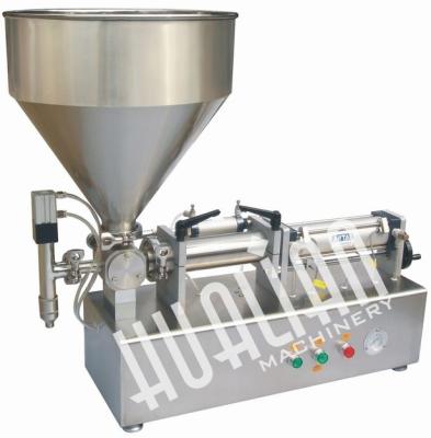 China Food PPF-50T HUALIAN Semi Automatic Paste Piston Fillers for Cooking Oil Aquiform to Viscosity Filler Filling Packing Machine for sale