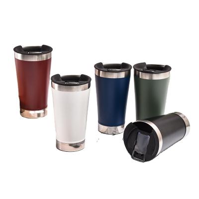 China Viable Stainless Steel Beer Mug Metal Tumbler With Bottle Opener Outdoor Kitchen Bar Tool Spray Beer Mug for sale