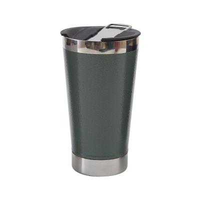 China Sustainable 580ml Stainless Steel Coffee Insulation Double Wall Water Mug Travel Hammer Beer Mug for sale