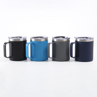 China Wholesale Viable Double Layer Stainless Steel Travel Mug Insulated Coffee With Handle 360ml Office Mug for sale