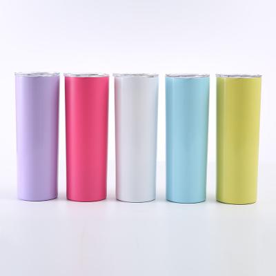 China Durable 20oz Sublimation Blank Stainless Steel Double Layer Multicolor Coffee Mug Insulated Straight Mug for sale