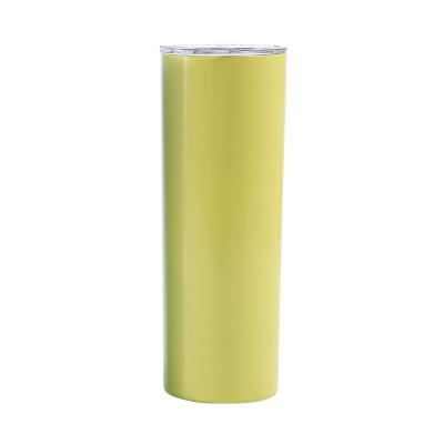 China Durable Wholesale Customized Color Double Layer Stainless Steel Travel Vacuum Insulated Upright Cup for sale