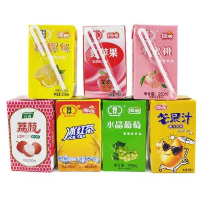 China Aseptic Base Carton Boxes With Straws For Fruit Juice Filling PAK for sale