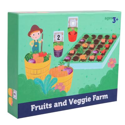 China Classification wooden product color planting fruits and vegetables farm simulation fun baby toys YM-S291 for sale