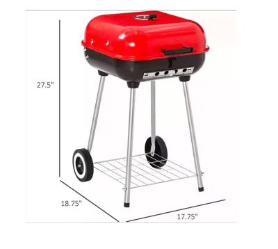 China Popular Size Adjustable Cover Camping In High Quality Aluminum Charcoal Grill With Fan for sale