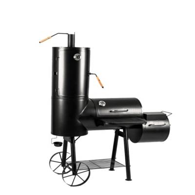 China Large Size Adjustable Barrel BBQ Charcoal Grill Outdoor Heavy Duty Charcoal BBQ Grill Smoker for sale