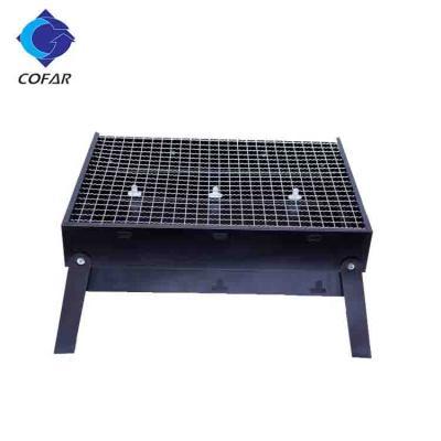 China Easily Assembled Small Size Portable Outdoor Steel Folding Charcoal Picnic BBQ Grill for sale