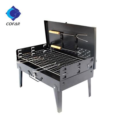 China Easily Cleaned Multifunctional Portable Folding Charcoal BBQ Grill With Smokeless Stove for sale