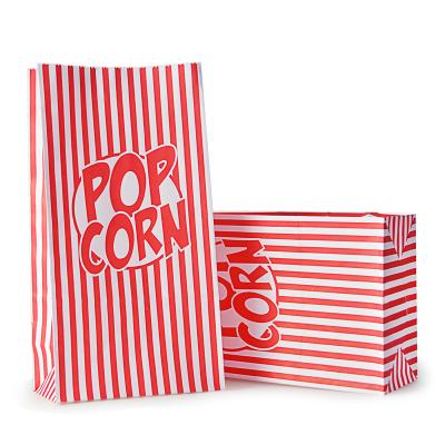 China Food Grade Low MOQ Logo Popcorn Paper Bags Eco Friendly Cheap Custom Food Grade Candy Bags Food Bags for sale