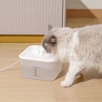 China Automatic 2.0L Cat Water Fountain Quiet Automatic Pet Water Dispenser For Cats Dogs Birds Electric Drinking Bowl for sale