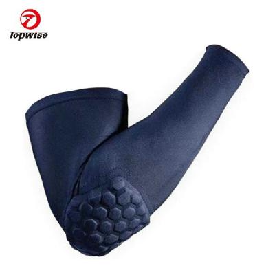 China Spandex & Nylon Spandex & Honey Comb Elasticated Protector Compression Support Elbow Padded Nylon Shooter Sleeves for sale