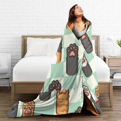 China Cartoon Pattern Fleece Blanket Flannel Anti-Static Soft Throws Home Textiles Wholesale Drop Ship for sale