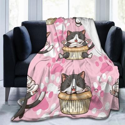 China Cartoon Pattern Fleece Blanket Flannel Anti-Static Soft Throws Home Textiles Wholesale Drop Ship for sale