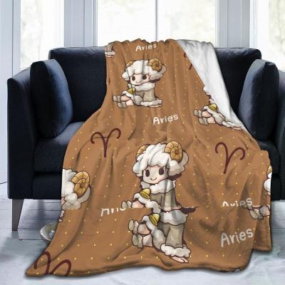 China Cartoon Pattern Fleece Blanket Flannel Anti-Static Soft Throws Home Textiles Wholesale Drop Ship for sale