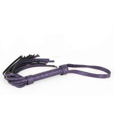 China BDSM Fetish Libertine Purple Sex Leatherette Spanking Flogging Whip for sale