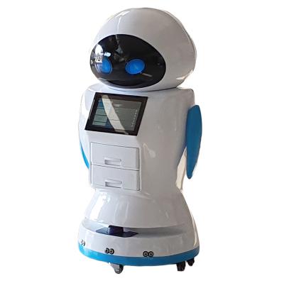 China Hotel Service Delivery Service Intelligent Robot Automatic Control Elevator Interactive Talking Robot for sale